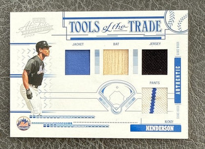 Rickey Henderson Ny Mets 2005 Tools of The Trade Game Used Bat Jersey Pants /100