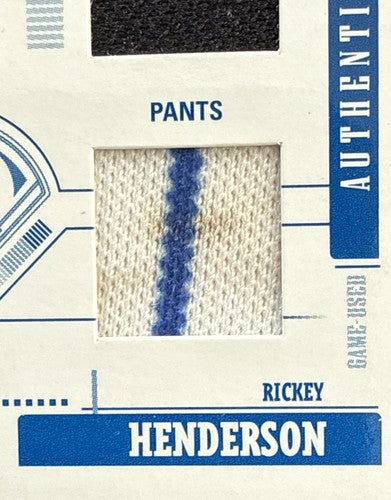 Rickey Henderson Ny Mets 2005 Tools of The Trade Game Used Bat Jersey Pants /100