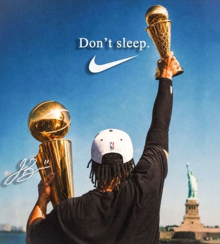 JALEN BRUNSON Ny Knicks 2026 Finals MVP Trophy Nike Don’t Sleep 3d Framed Photo