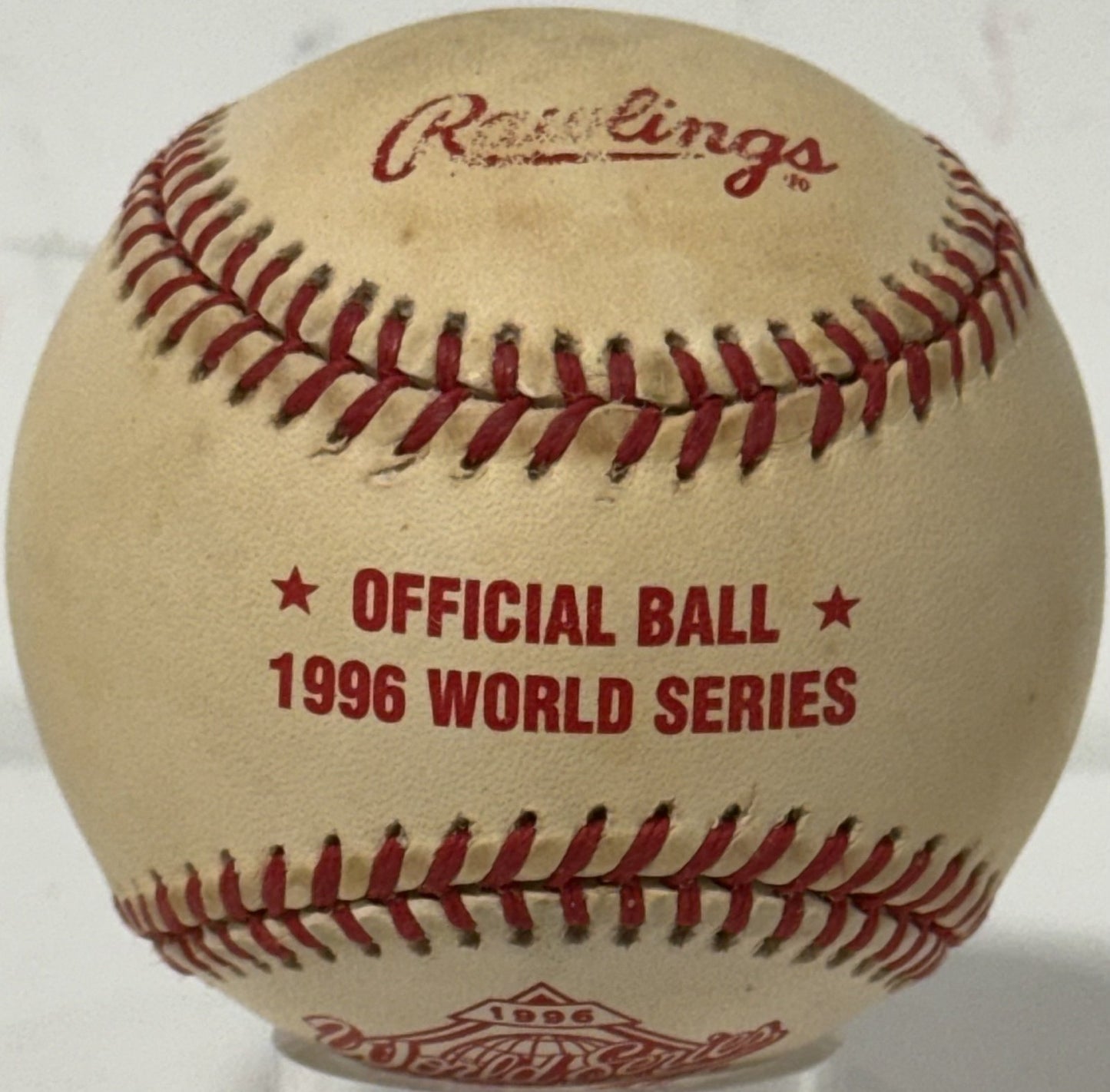 Derek Jeter Signed 1996 Official World Series Baseball HOF NY Yankees Auto COA