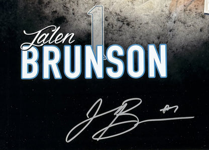 Jalen Brunson Signed 16x20 Framed Photo Villanova Auto Knicks Finals MVP JSA COA