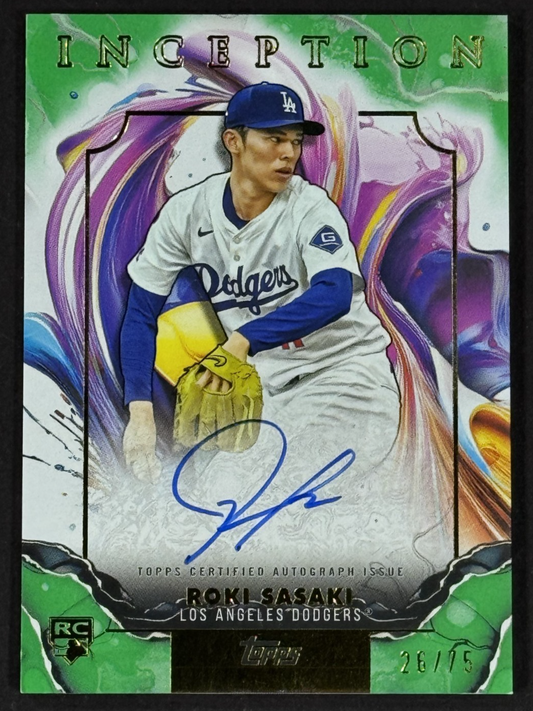 2025 Topps Inception Roki Sasaki Rookie Auto LE  /75 #RESA-RS LA Dodgers RC Mint