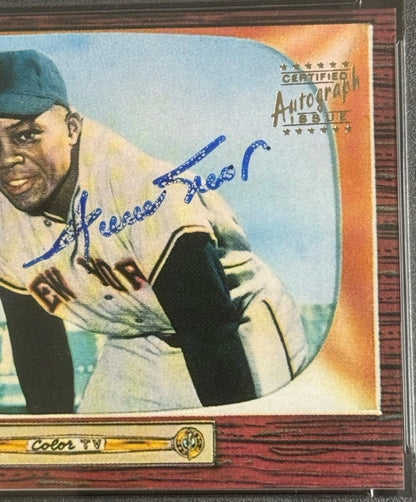 Willie Mays Signed 1996 Topps CERTIFIED Issue 1955 Bowman On Card Auto PSA Coa
