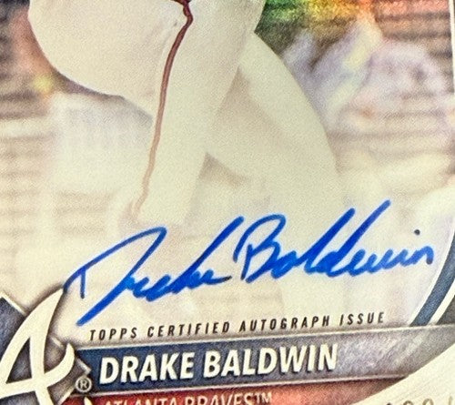 2025 Bowman Chrome Drake Baldwin Rookie Auto Refractor #/499 Braves PSA 9 Mint