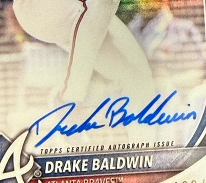 2025 Bowman Chrome Drake Baldwin Rookie Auto Refractor #/499 Braves PSA 9 Mint