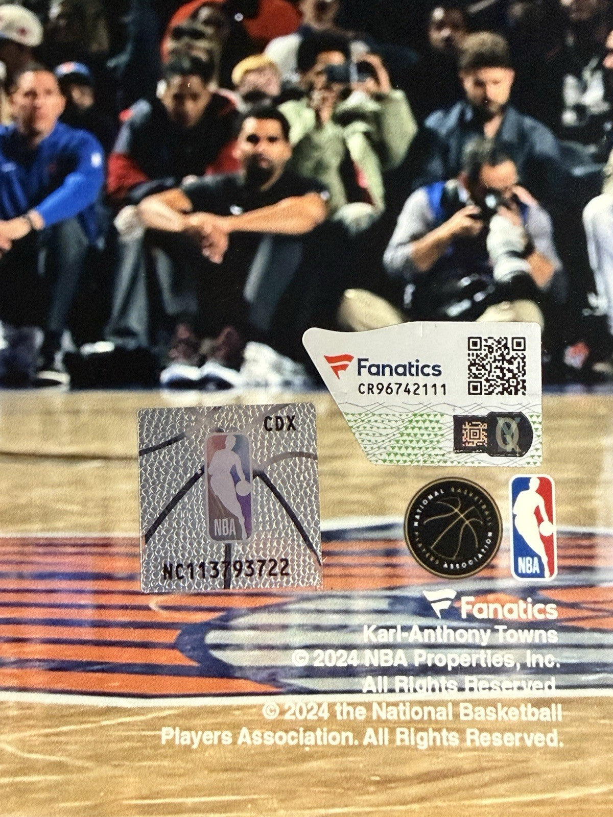 Karl Anthony Towns Signed 8x10 Framed Photo w/Coin Auto Fanatics COA NY Knicks