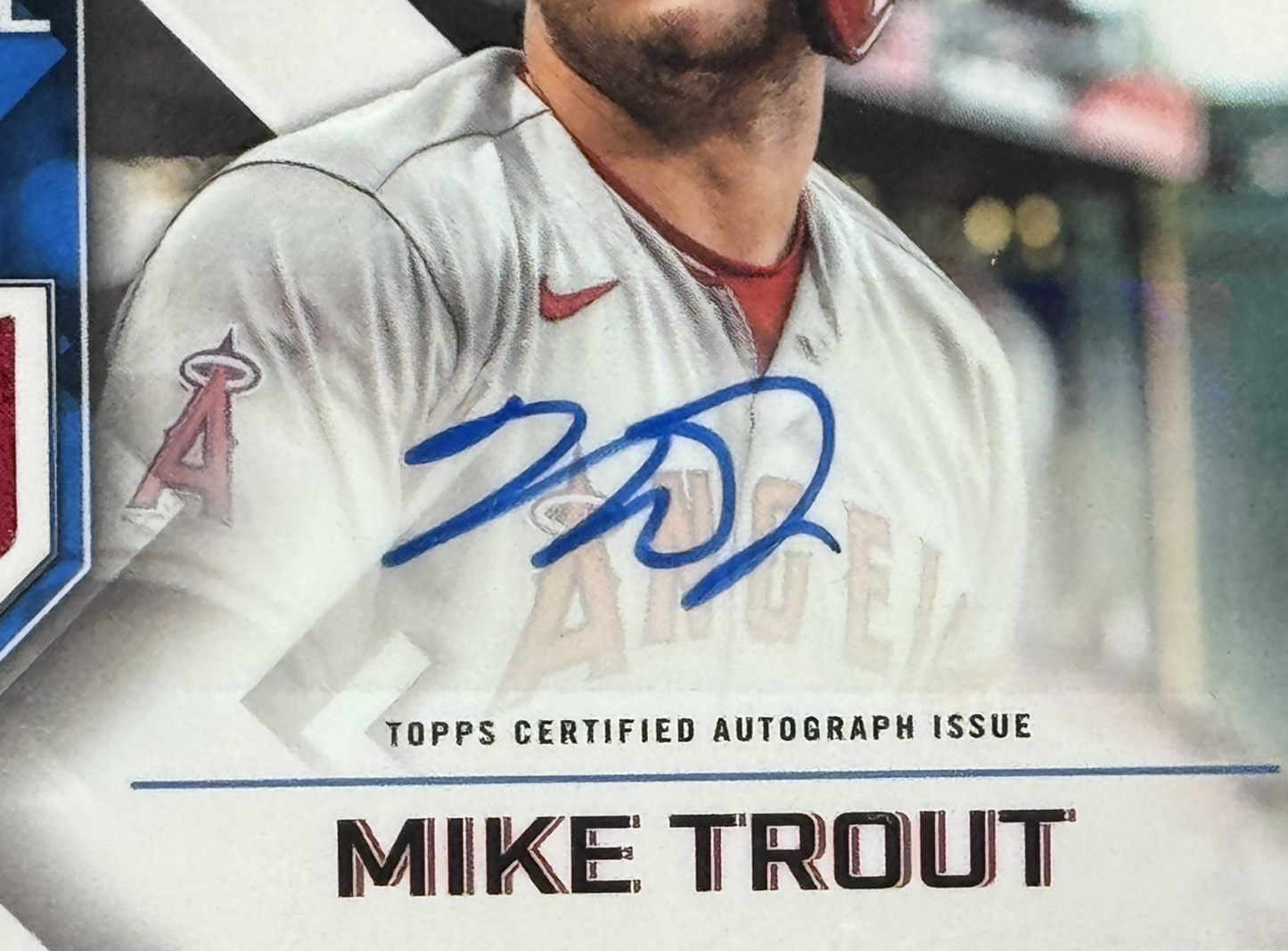 2022 Topps MLB Mike Trout Major League Mat Patch Auto LE/25 #MLMAMT PSA 9 Angels