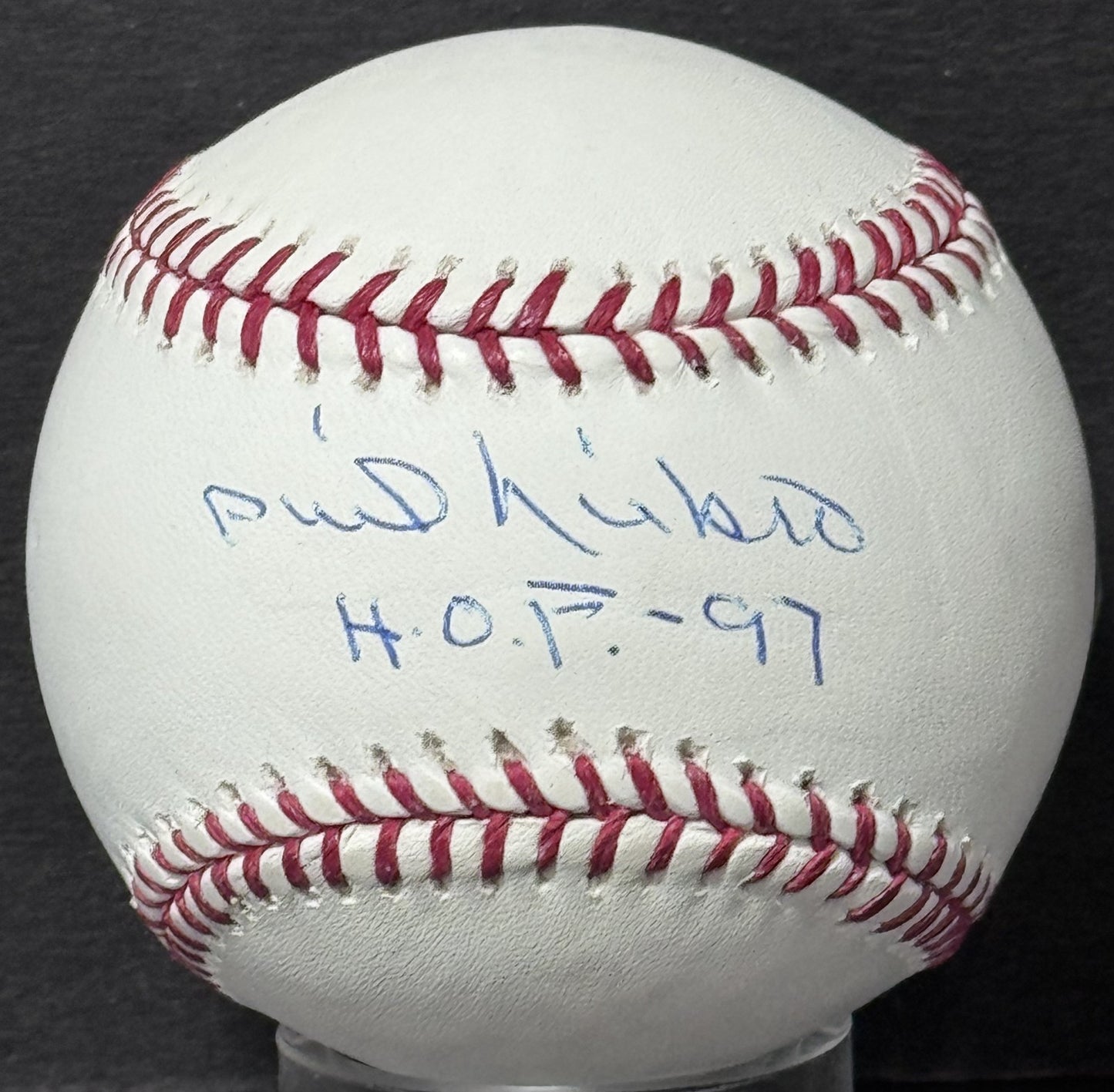 Phil Niekro Signed Official MLB Baseball HOF 97 Auto MLB Holo ATL Braves w/Case