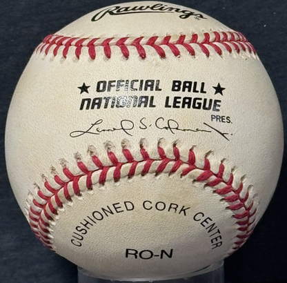 Chuck Yeager Air Force Pilot Signed Official NL Baseball Broke Speed Of Sound