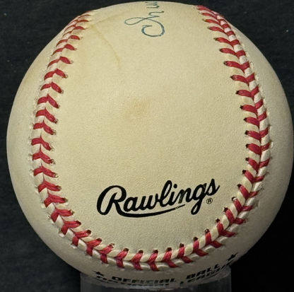 Chuck Yeager Air Force Pilot Signed Official NL Baseball Broke Speed Of Sound