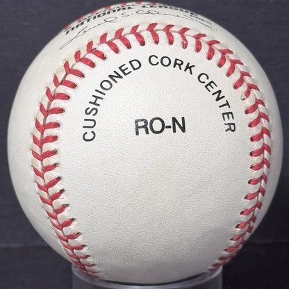 Ernie Banks Signed Official NL (Coleman Jr Pres) Baseball Auto PSA COA Cubs HOF