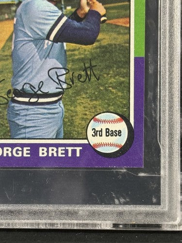 1975 Topps Mini Set-Break #228 George Brett RC Mint Graded 9 Rookie Sharp Beauty