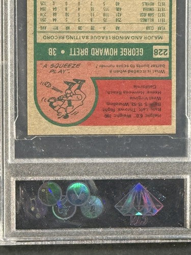 1975 Topps Mini Set-Break #228 George Brett RC Mint Graded 9 Rookie Sharp Beauty