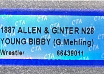 1887 N28 Allen & Ginter Wrestler Young Bibby Geo Mehling Graded 7 Nm Near Mint