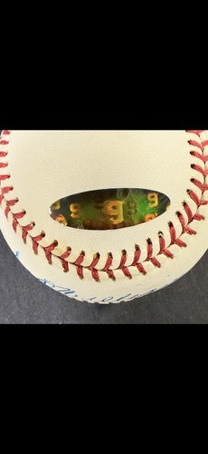 Ted Williams signed Official A.L Baseball HOF Auto Green Diamond # 9 Holo Coa