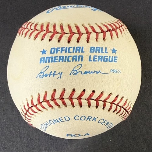 Ted Williams signed Official A.L Baseball HOF Auto Green Diamond # 9 Holo Coa