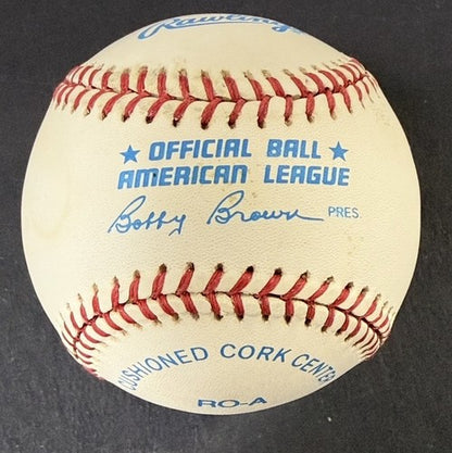 Ted Williams signed Official A.L Baseball HOF Auto Green Diamond # 9 Holo Coa