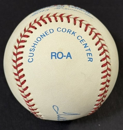 Ted Williams signed Official A.L Baseball HOF Auto Green Diamond # 9 Holo Coa