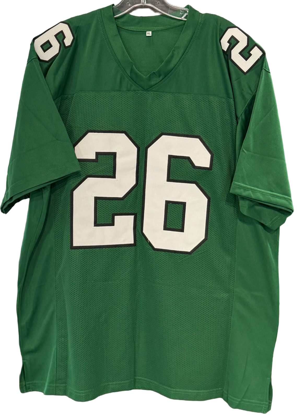 Saquon Barkley Signed #26 Custom Jersey Sz XL 2024 OPOY Phi Eagles Auto BAS COA