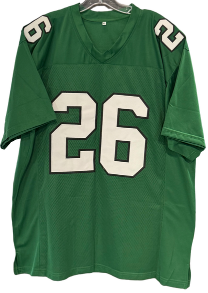 Saquon Barkley Signed #26 Custom Jersey Sz XL 2024 OPOY Phi Eagles Auto BAS COA