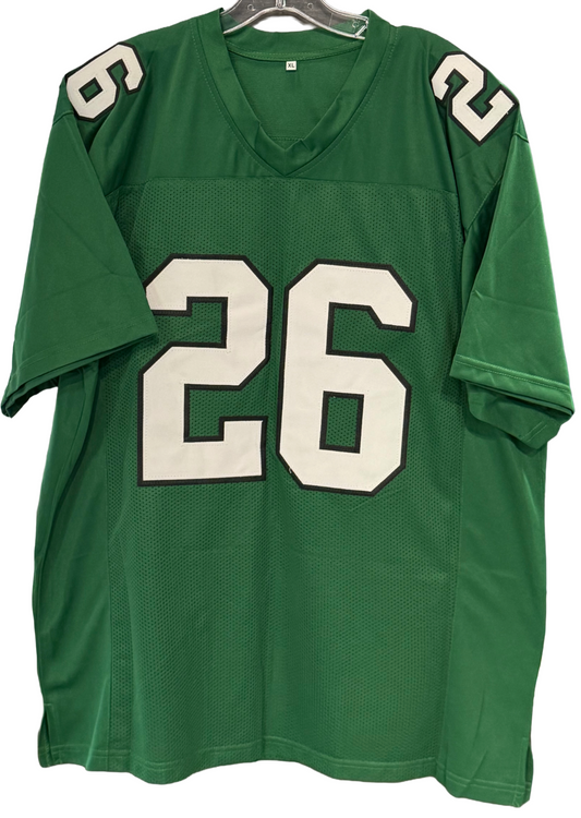 Saquon Barkley Signed #26 Custom Jersey Sz XL 2024 OPOY Phi Eagles Auto BAS COA