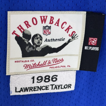 Lawrence Taylor Signed Mitchell & Ness Auth Jersey W/Patch Giants Auto Fanatics