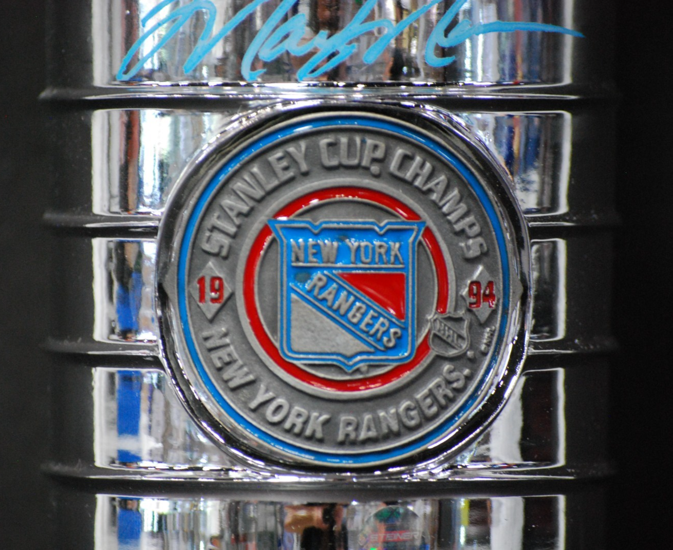 Mark Messier Signed Mini Stanley Cup Auto Steiner COA NY Rangers HOF