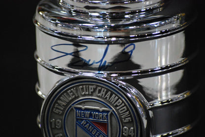 Adam Graves Signed Mini Replica Stanley Cup Auto Steiner COA NY Rangers
