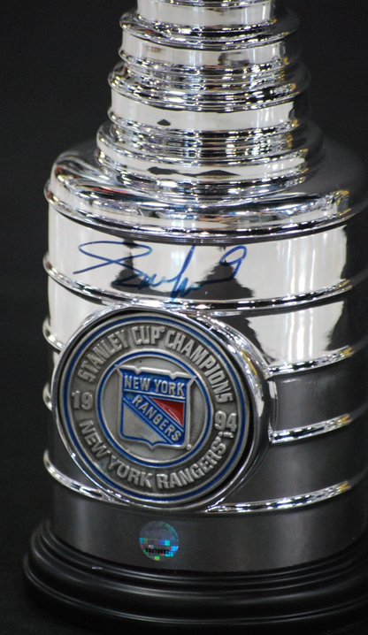 Adam Graves Signed Mini Replica Stanley Cup Auto Steiner COA NY Rangers