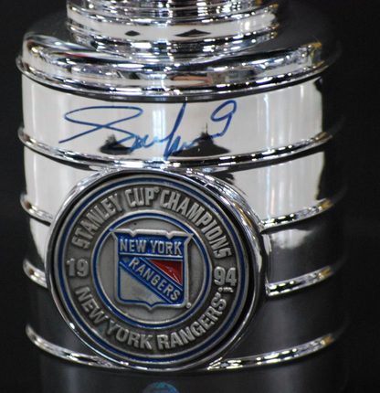 Adam Graves Signed Mini Replica Stanley Cup Auto Steiner COA NY Rangers