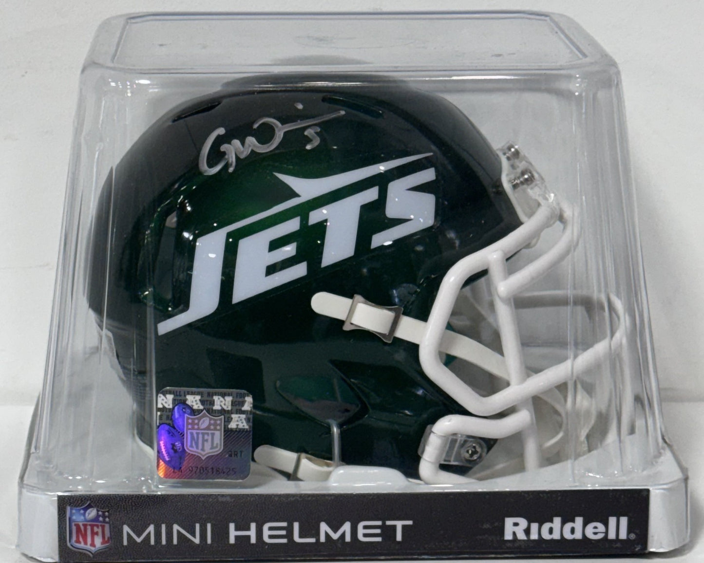 Garrett Wilson Signed NY Jets Speed Mini Helmet Auto Fanatics COA