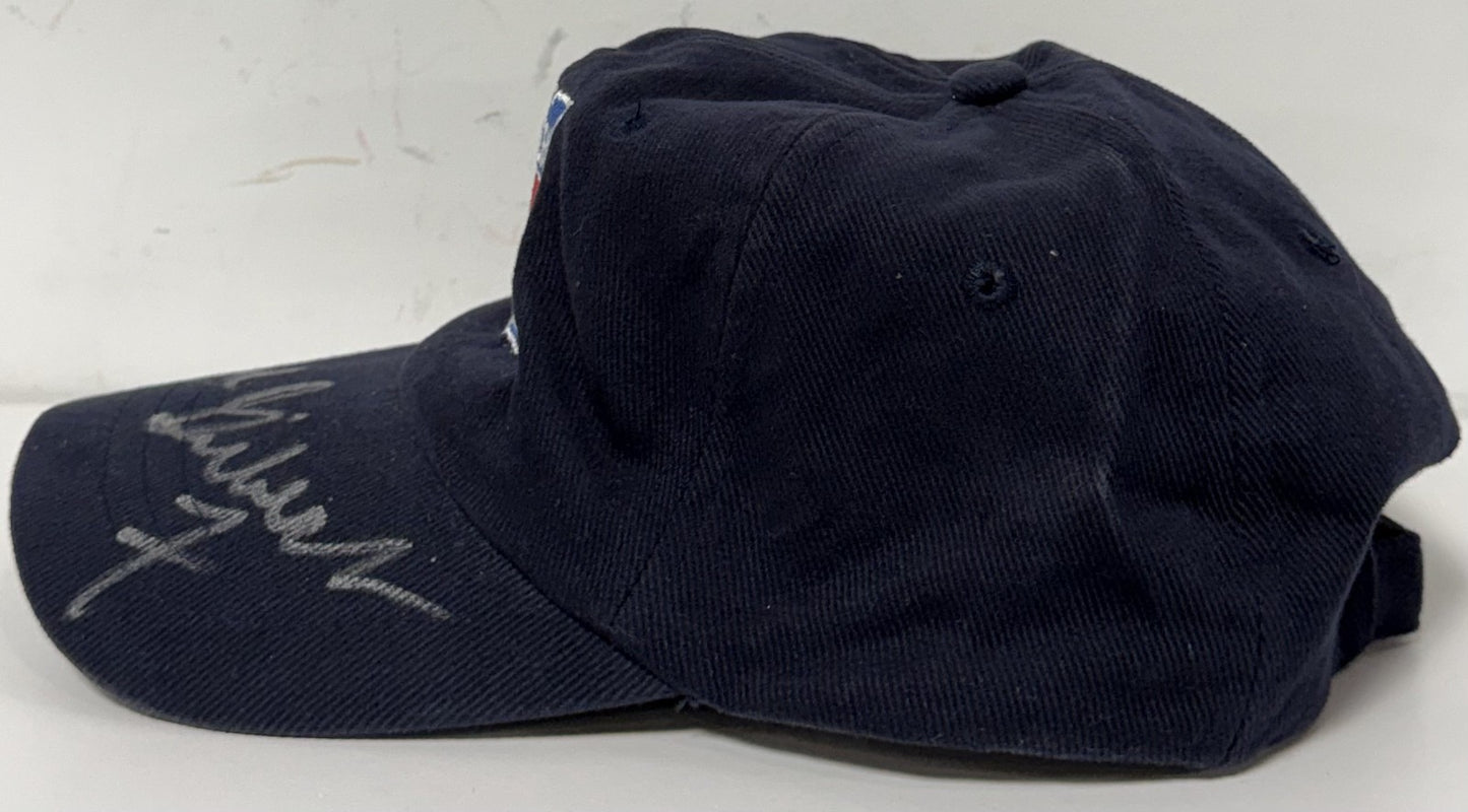 Rod Gilbert Signed Head Shots NY Rangers Adjustable Hat Hof # 7 Auto PSA COA