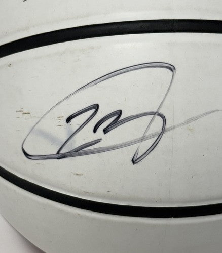 LeBron James Signed The rock Basketball Five Star Vintage Early Auto MVP JSA LOA