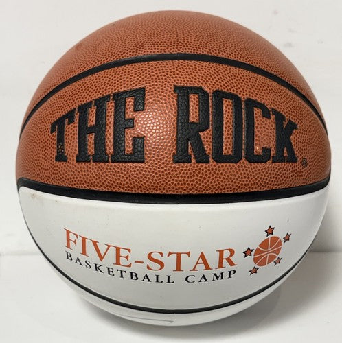 LeBron James Signed The rock Basketball Five Star Vintage Early Auto MVP JSA LOA