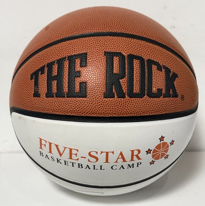 LeBron James Signed The rock Basketball Five Star Vintage Early Auto MVP JSA LOA