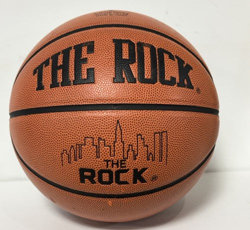 LeBron James Signed The rock Basketball Five Star Vintage Early Auto MVP JSA LOA