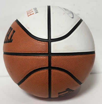 LeBron James Signed The rock Basketball Five Star Vintage Early Auto MVP JSA LOA