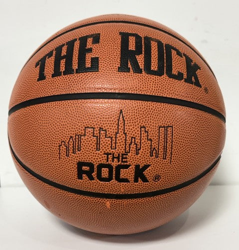 LeBron James Signed The rock Basketball Five Star Vintage Early Auto MVP JSA LOA