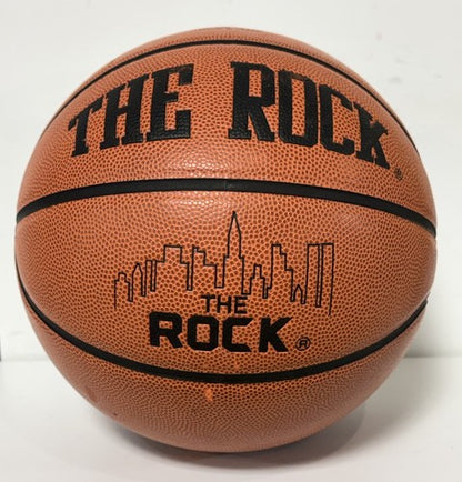 LeBron James Signed The rock Basketball Five Star Vintage Early Auto MVP JSA LOA