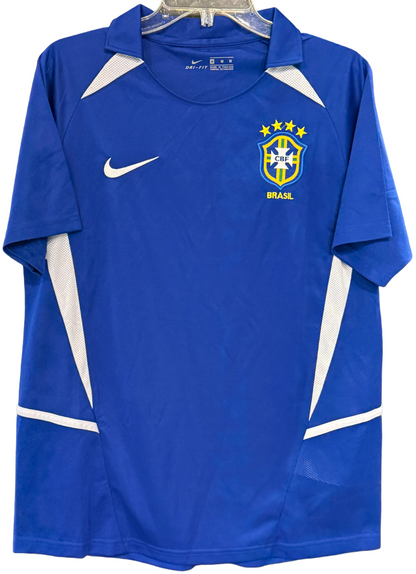 Ronaldinho Signed Nike Blue Brazil National Team Soccer Jersey Sz M Auto BAS COA