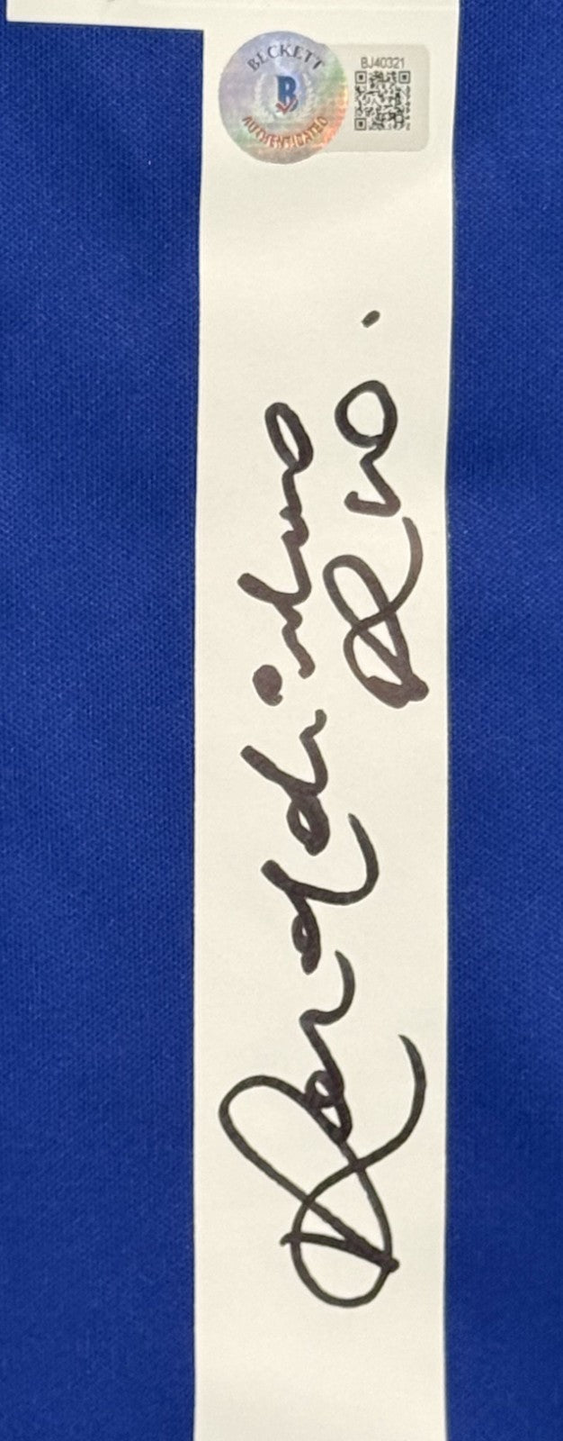 Ronaldinho Signed Nike Blue Brazil National Team Soccer Jersey Sz M Auto BAS COA