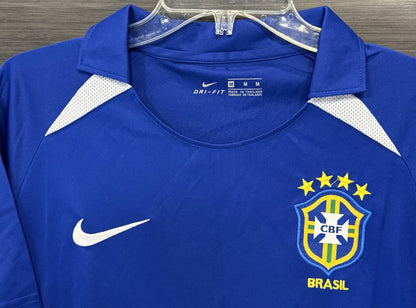 Ronaldinho Signed Nike Blue Brazil National Team Soccer Jersey Sz M Auto BAS COA