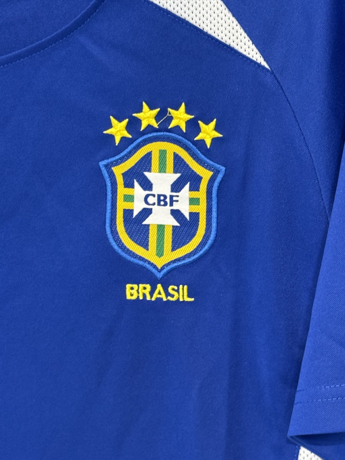 Ronaldinho Signed Nike Blue Brazil National Team Soccer Jersey Sz M Auto BAS COA