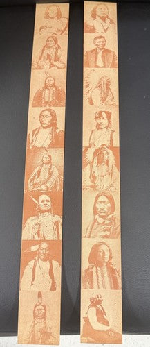 R184-2 Strip Card SET of 16 American Indian Chiefs 1930's UNCUT Sitting Bull Nm