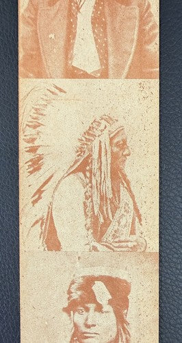 R184-2 Strip Card SET of 16 American Indian Chiefs 1930's UNCUT Sitting Bull Nm