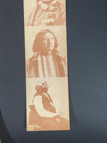 R184-2 Strip Card SET of 16 American Indian Chiefs 1930's UNCUT Sitting Bull Nm