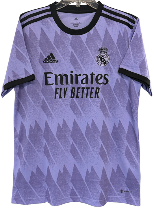 Karim Benzema Signed Adidas Real Madrid 2022/23 Away Jersey Auto BAS COA Size L