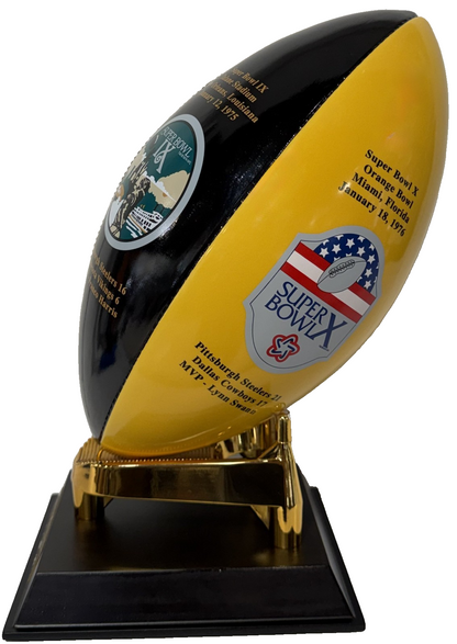 Danbury Mint Pittsburgh Steelers Super Bowl Dynasty Porcelain Trophy Bradshaw