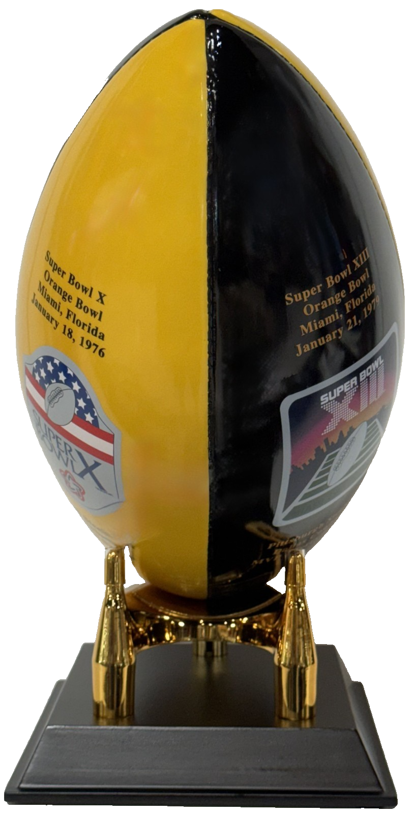 Danbury Mint Pittsburgh Steelers Super Bowl Dynasty Porcelain Trophy Bradshaw