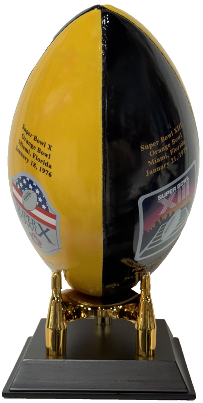 Danbury Mint Pittsburgh Steelers Super Bowl Dynasty Porcelain Trophy Bradshaw
